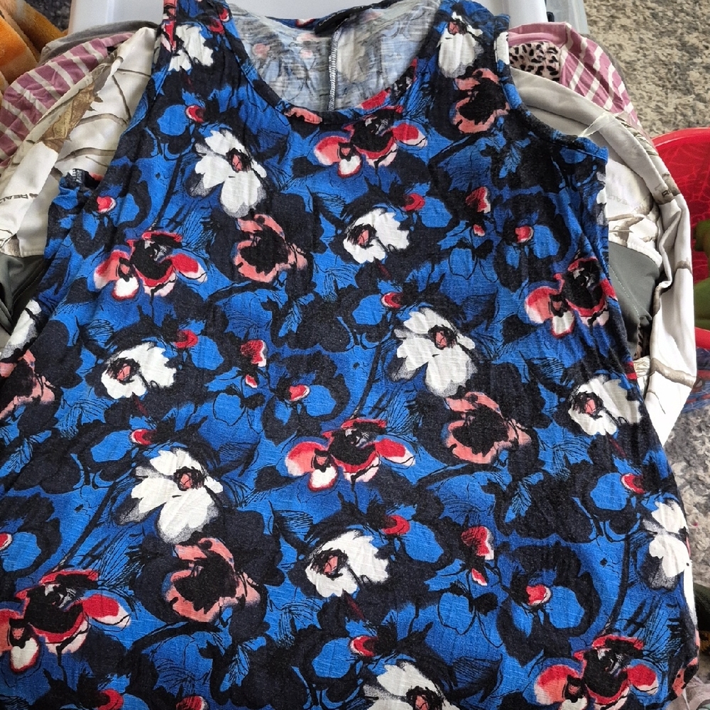 Lane Bryant Blue Floral Dress